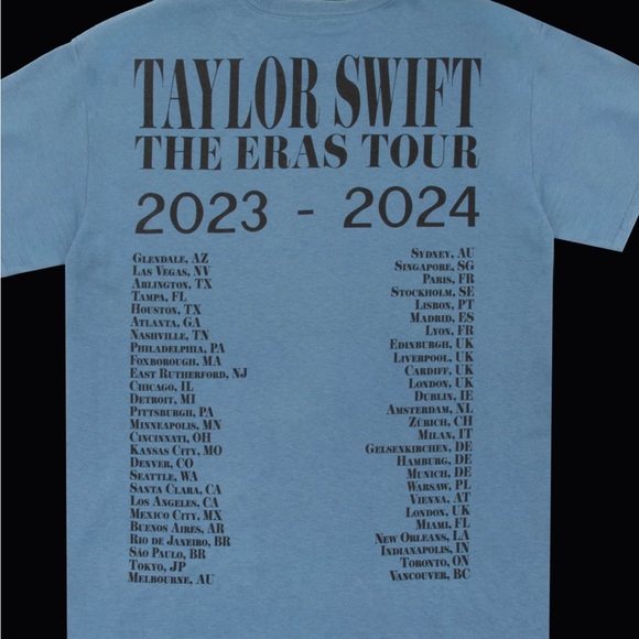 Taylor Swift | The Eras Tour Crewneck Blue Shirt - Picture 2 of 3